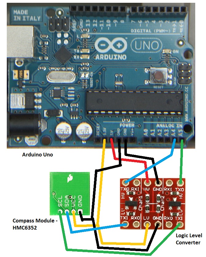 Digital Compass Using I C Arduino And Sparkfun Compass My Xxx Hot Girl 7625